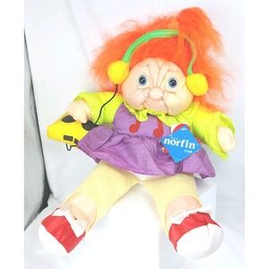 Norfin Troll Jammin' Janet 1992 ADOPT A NORFIN 18" International Silver Co Tags